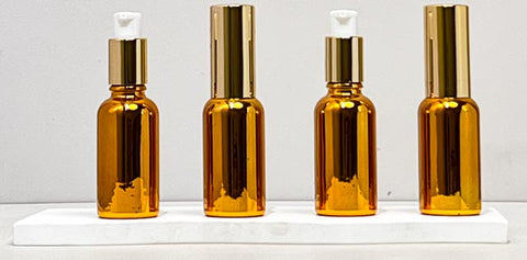 30Ml Glass Bottle With White Mist Sprayer (Round)