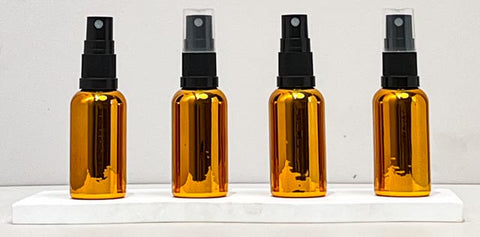 30Ml Glass Bottle With Black Mist Sprayer (Round)