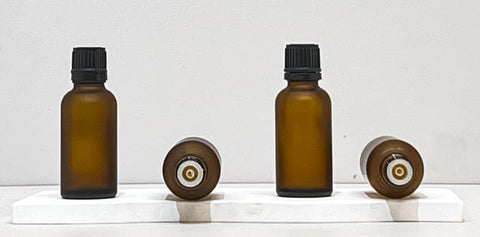 30Ml Glass Bottle With Black Smooth Tamper Proof Cap + Insert (Round)