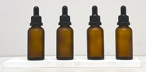 30Ml Glass Bottle With Black Tamper Proof Dropper (Round)