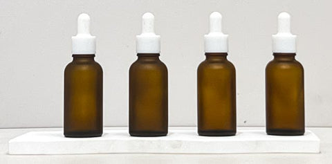 30Ml Glass Bottle With Plain White Dropper (Round)