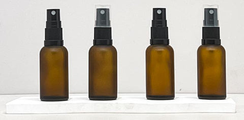30Ml Glass Bottle With Black Mist Sprayer (Round)