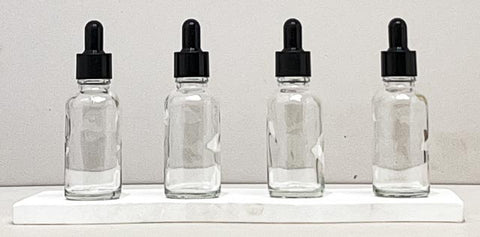 30Ml Glass Bottle With Black Smooth Dropper (Round)