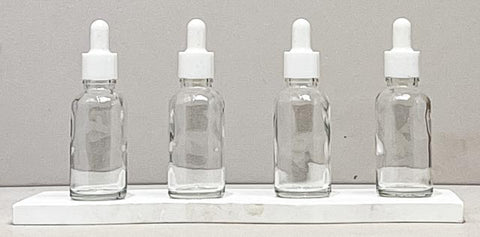 30Ml Glass Bottle With Plain White Dropper (Round)