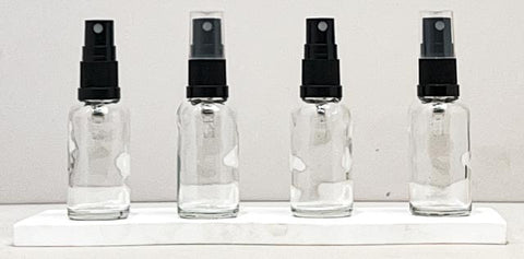 30Ml Glass Bottle With Black Mist Sprayer (Round)