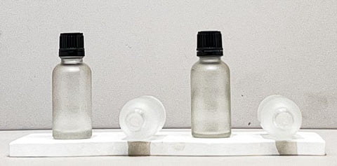 30Ml Glass Bottle With Black Smooth Tamper Proof Cap + Insert (Round)