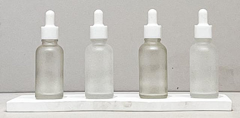 30Ml Glass Bottle With Plain White Dropper (Round)