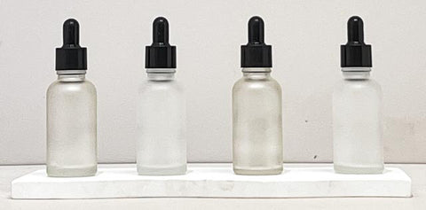 30Ml Glass Bottle With Black Smooth Dropper (Round)