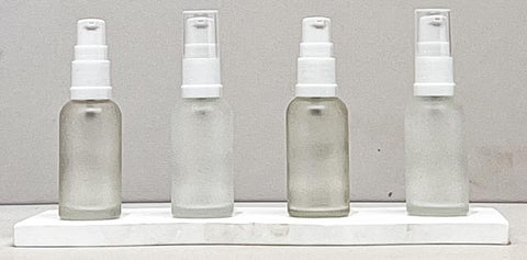 30Ml Glass Bottle With White Treatment Pump (Round)