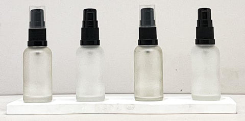 30Ml Glass Bottle With Black Treatment Pump (Round)