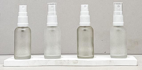 30Ml Glass Bottle With White Mist Sprayer (Round)