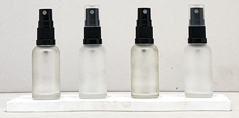 30Ml Glass Bottle With Black Mist Sprayer (Round)