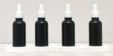 30Ml Glass Bottle With Plain White Dropper (Round)