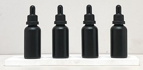 30Ml Glass Bottle With Black Tamper Proof Dropper (Round)