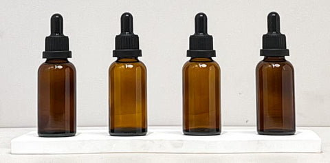 30Ml Glass Bottle With Black Tamper Proof Dropper (Round)