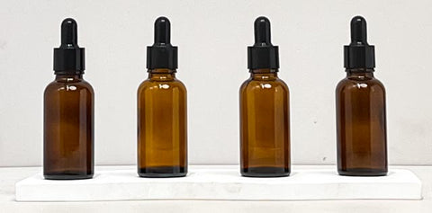 30Ml Glass Bottle With Black Smooth Dropper (Round)