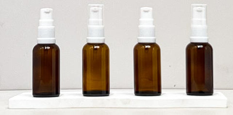 30Ml Glass Bottle With White Treatment Pump (Round)