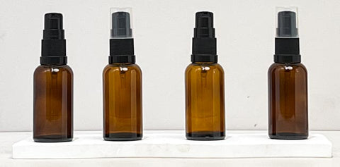 30Ml Glass Bottle With Black Treatment Pump (Round)