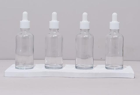 50Ml Glass Bottle With Plain White Dropper (Round)