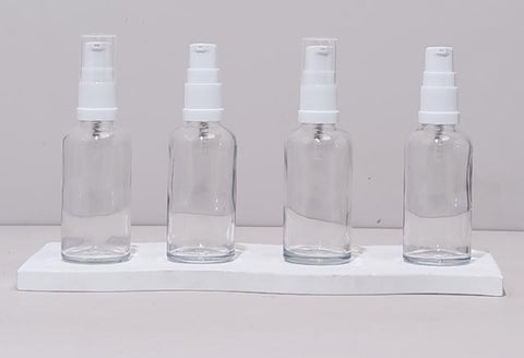 50Ml Glass Bottle With White Treatment Pump (Round)