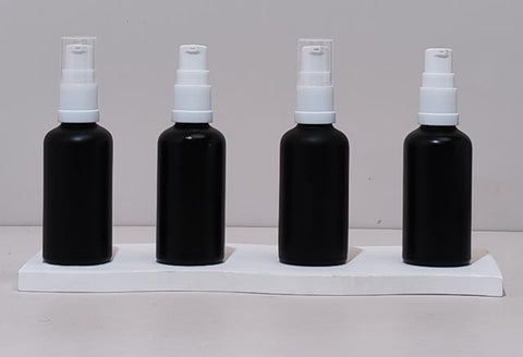 50Ml Glass Bottle With White Treatment Pump (Round)