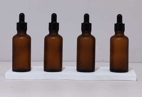 50Ml Glass Bottle With Black Smooth Tamper Proof Dropper (Round)