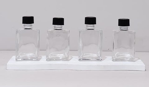 30ml Clear Rectangle Glass Bottles