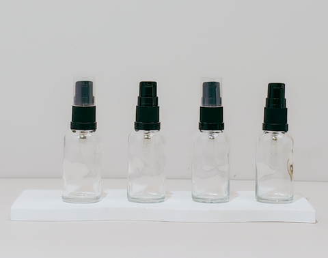30Ml Glass Botte With Black Treatment Pump (Round)