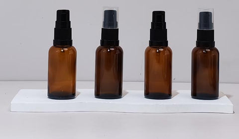 30Ml Glass Botte With Black Treatment Pump (Round)