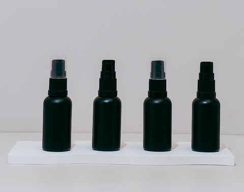 30Ml Glass Botte With Black Treatment Pump (Round)
