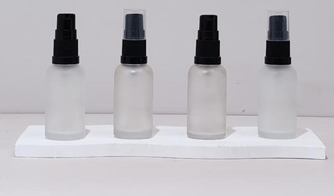 30Ml Glass Botte With Black Treatment Pump (Round)