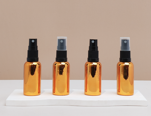30Ml Glass Bottle With Black Mist Sprayer (Round)