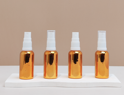 30Ml Glass Bottle With White Mist Sprayer (Round)