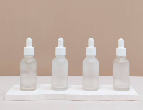 30Ml Glass Bottle With Plain White Dropper (Round)