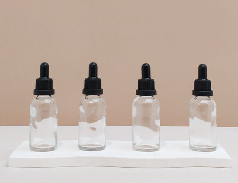 30Ml Glass Bottle With Black Tamper Proof Dropper (Round)