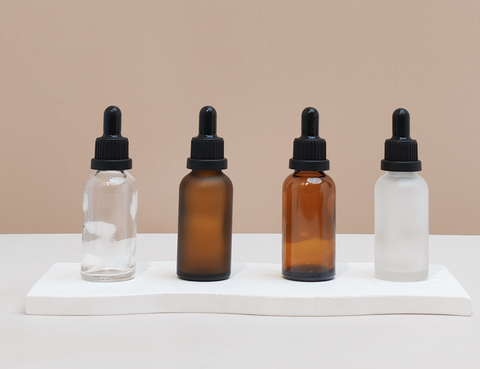 30Ml Glass Bottle With Black Tamper Proof Dropper (Round)