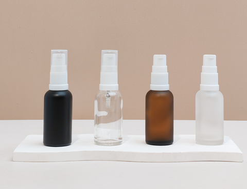 30Ml Glass Bottle With White Treatment Pump (Round)