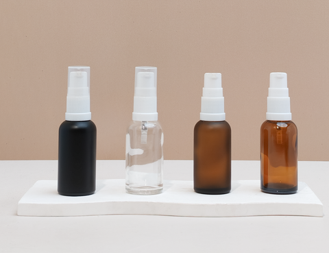 30Ml Glass Bottle With White Treatment Pump (Round)