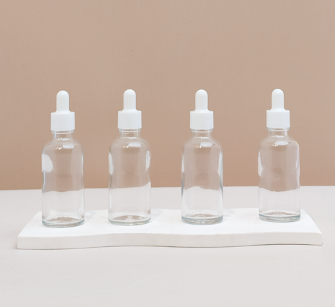 50Ml Glass Bottle With Plain White Dropper (Round)