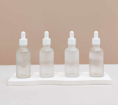 50Ml Glass Bottle With Plain White Dropper (Round)