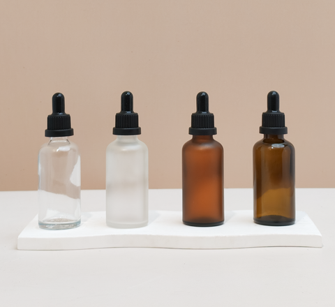 50Ml Glass Bottle With Black Tamper Proof Dropper (Round)