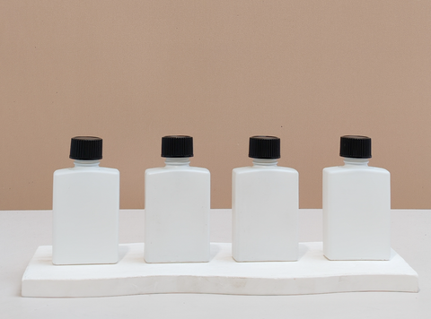 30ml Matte White Rectangle Glass Bottle