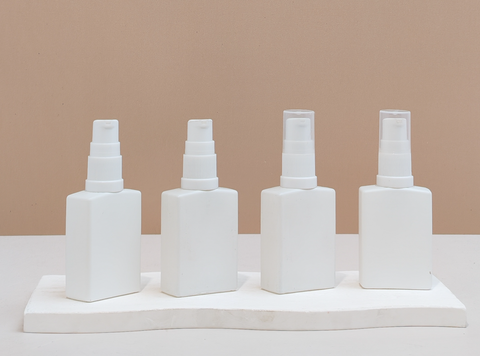 30ml Matte White Rectangle Glass Bottle