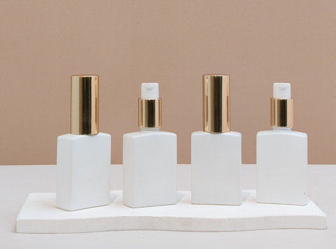 30ml Matte White Rectangle Glass Bottle