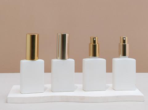 30ml Matte White Rectangle Glass Bottle