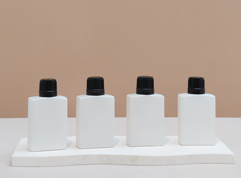 30ml Matte White Rectangle Glass Bottle