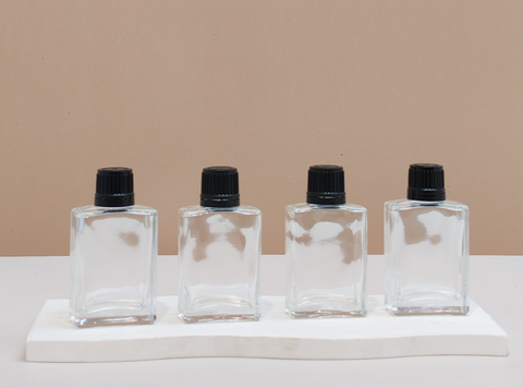 30ml Clear Rectangle Glass Bottles