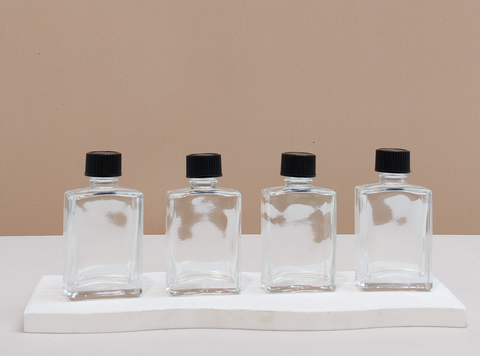30ml Clear Rectangle Glass Bottles