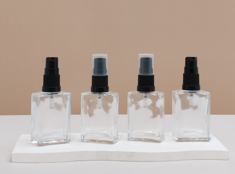 30ml Clear Rectangle Glass Bottles