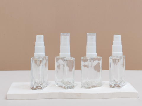30ml Clear Rectangle Glass Bottles